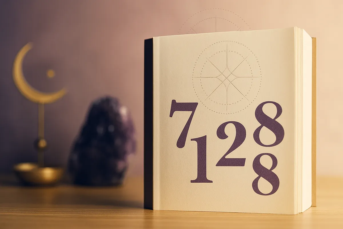 Carte de numerologie pe un fundal elegant